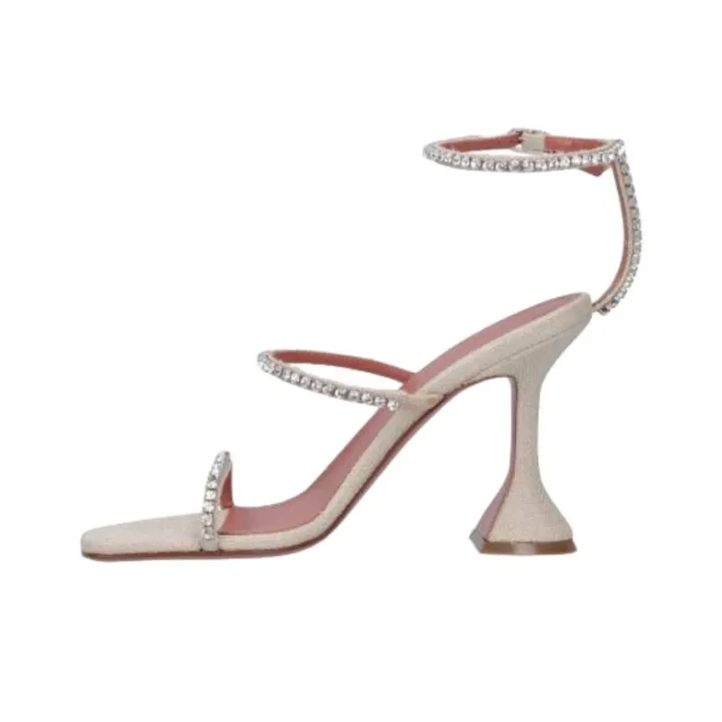 AMINA MUADDI Gilda One Strap Sandals Women's Beige-2