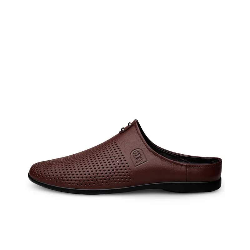 LAORENTOU Rubber Sole Abrasion Resistant Closed Toe Slippers Men's-4