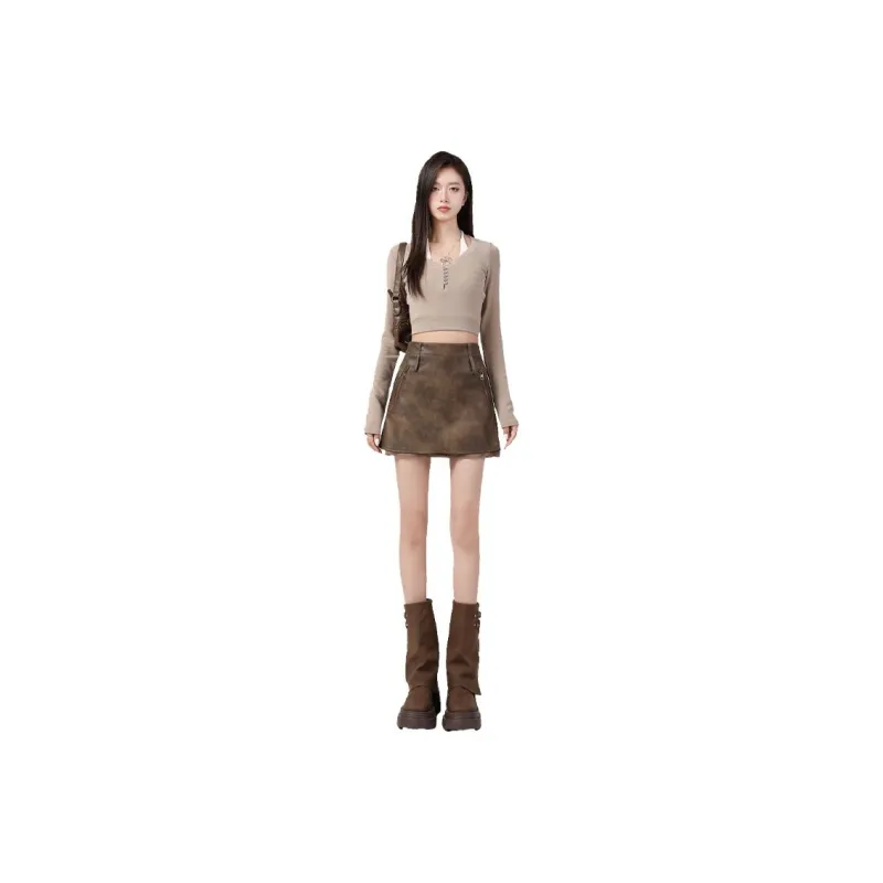 YINLEI Cargo Short Skirts Women's-3