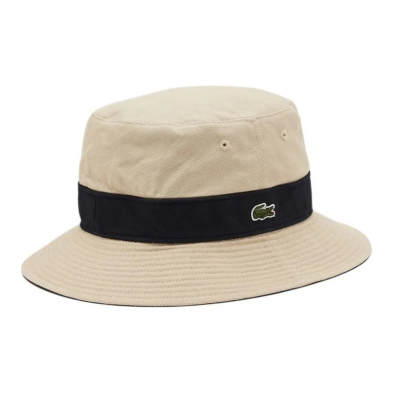 LACOSTE Cotton, Twill, Canvas Bucket Hats Men's Beige-2