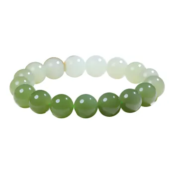 Jade Charm Yao Hetian Jade Bracelets White Jade/Pale Greenish White Jade Unisex