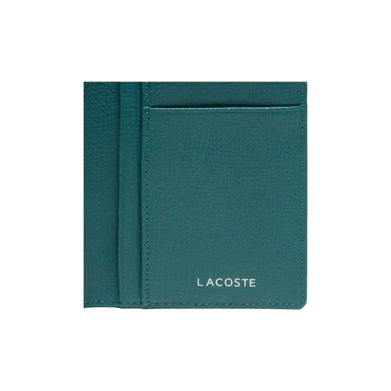 LACOSTE Cow Leather Wallet Men's Green-4