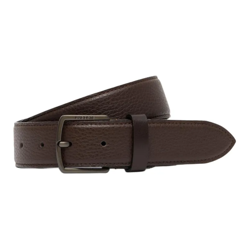 LACOSTE Cow Leather Belts Men's Brown Width 3.5CM-0