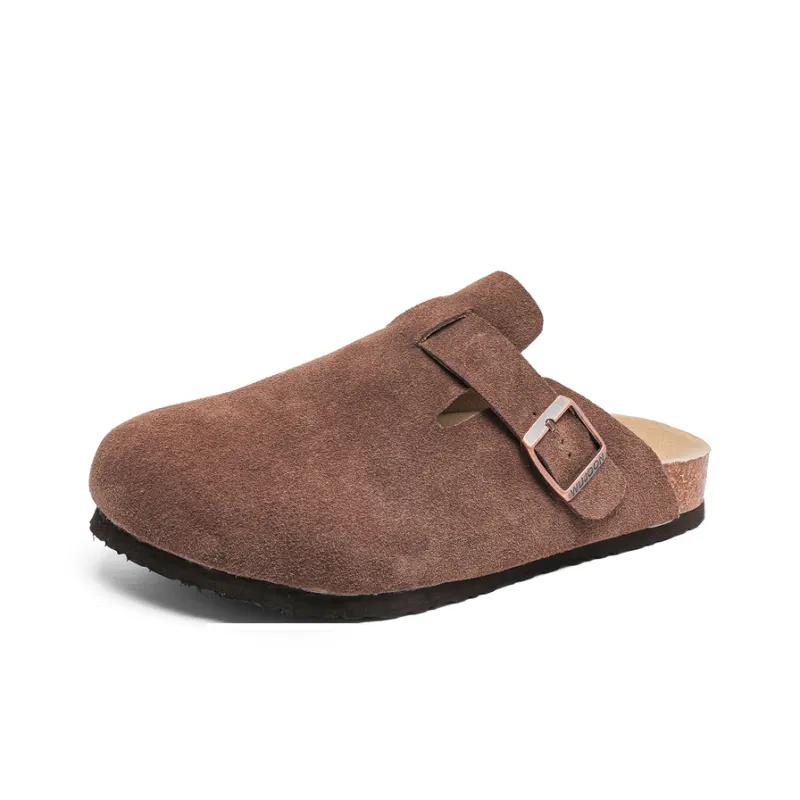 WEISHIBANGWEI Rubber Sole Closed Toe Slippers Unisex Brown-6
