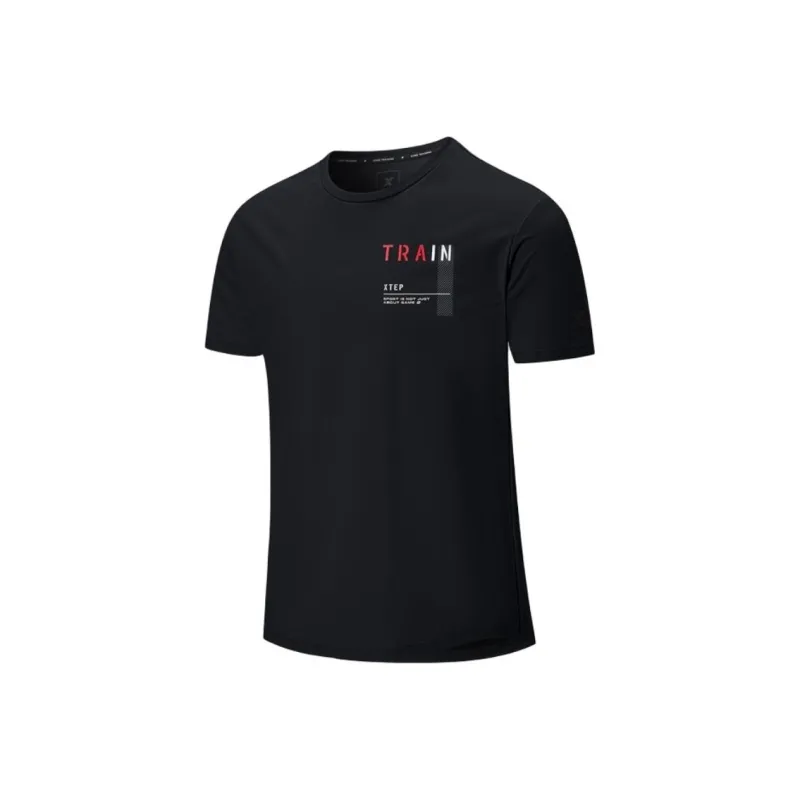 XTEP T Shirts Men Jet Black-0