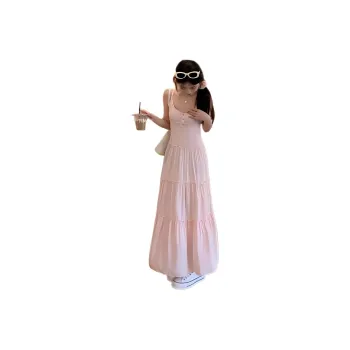 ORIASTAR Slip Dresses Women's Pink