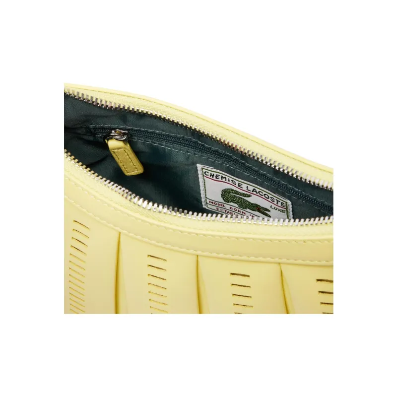 LACOSTE Sheepskin Shoulder Bag, Crossbody Bag, Handbag Women's Yellow-4