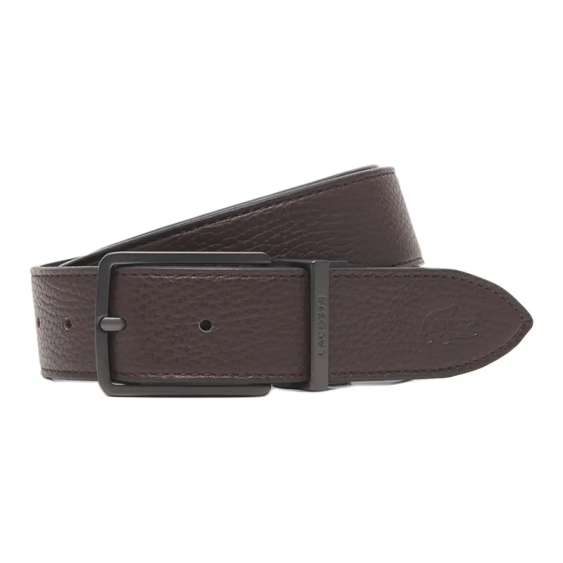 LACOSTE Leather, Cow Leather Belts Men's Brown 3.5CM-0