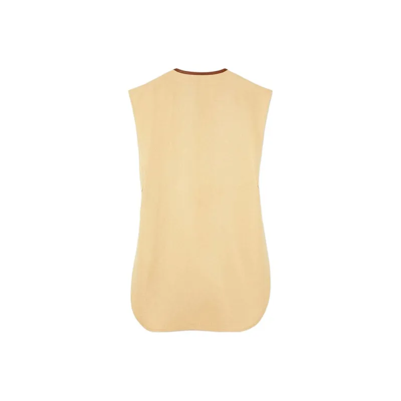 Loro Piana SS25 Sleeveless Dress Women's Golden Sand Beach-1