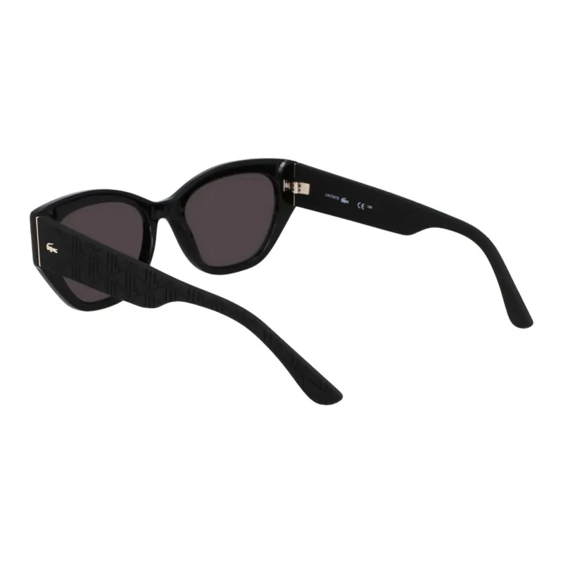 LACOSTE Metal Plastic Irregular Shape Sunglasses Women's Black-2