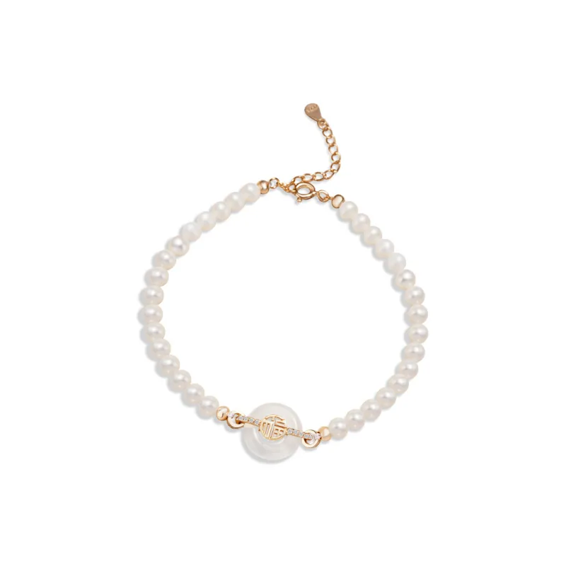 JOYDINNY Chalcedony Jade Bracelets Women's-0