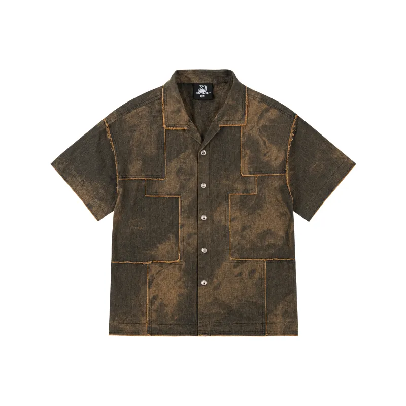 XINYINSU Shirt Unisex Yellow Blue-0