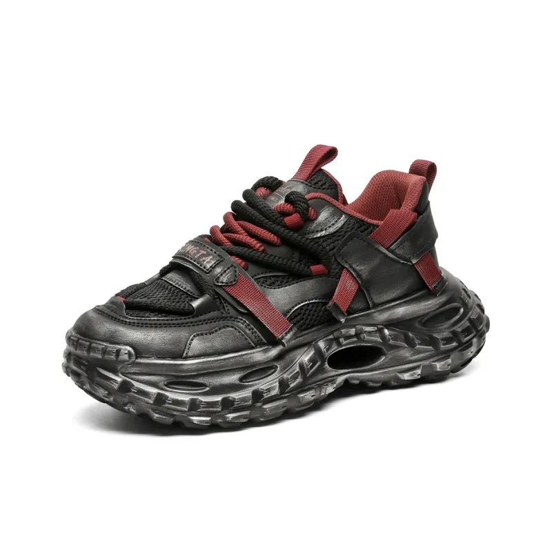 KYMOOU Cushioning, Slip Resistant, And Abrasion Resistant Low Top Chunky Sneakers Men's-1