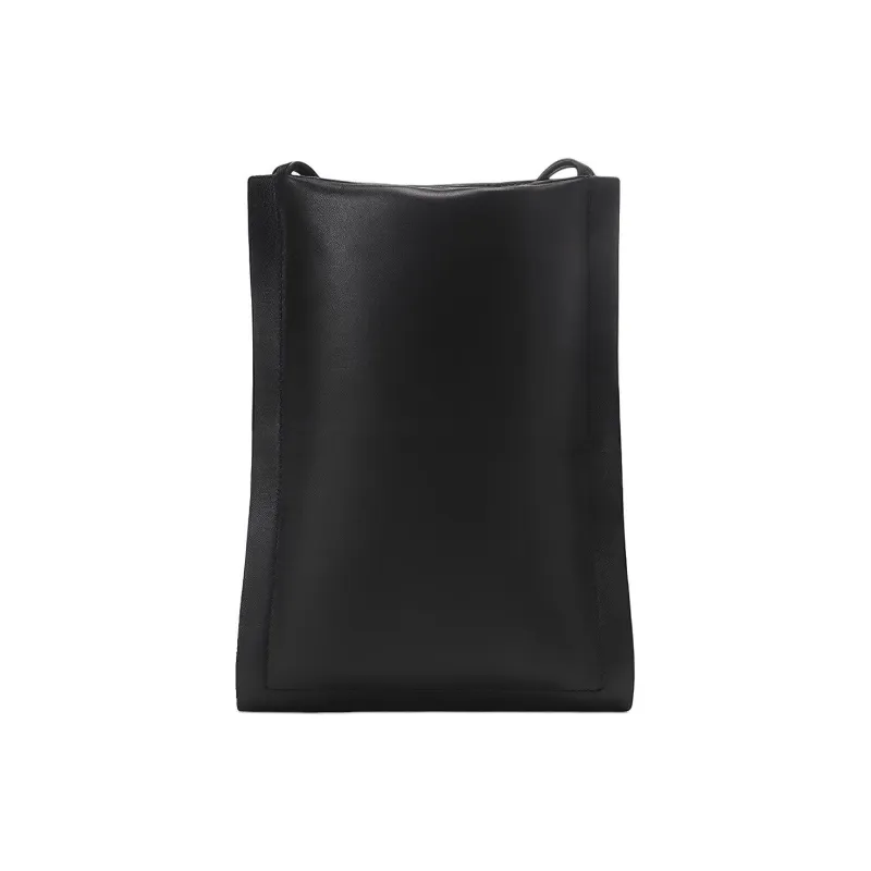 FERRAGAMO Cow Leather Cell Phone Pouch Crossbody Bag Shoulder Bag Women's Black-3