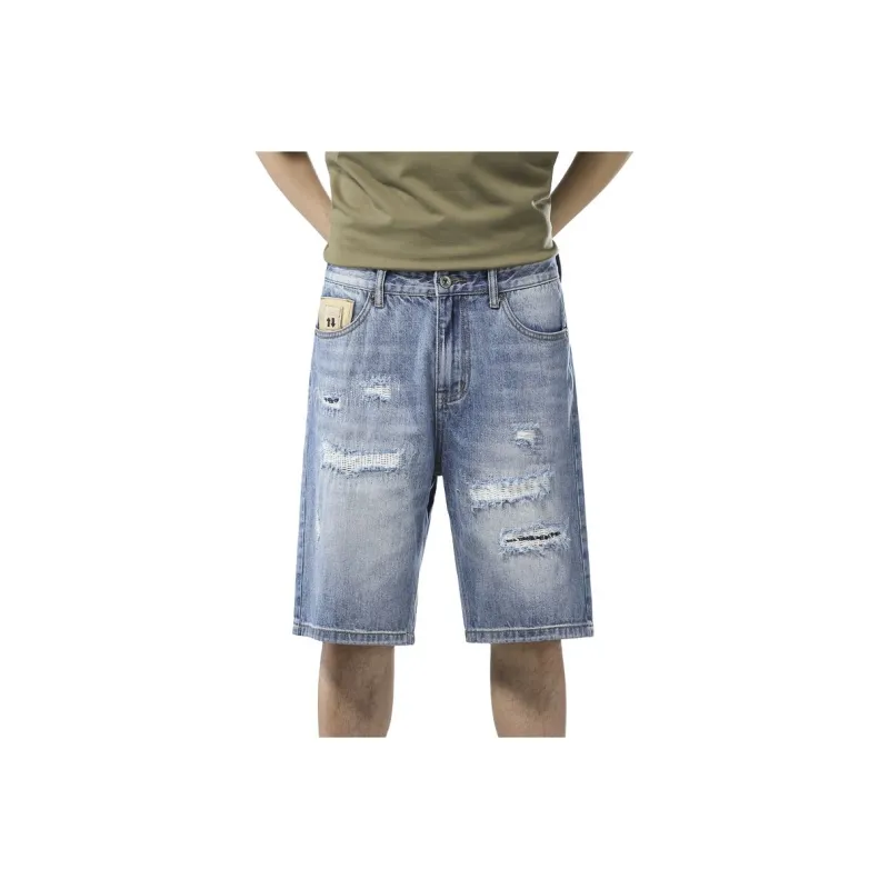 Dme Denim Shorts Unisex Dark Blue-0