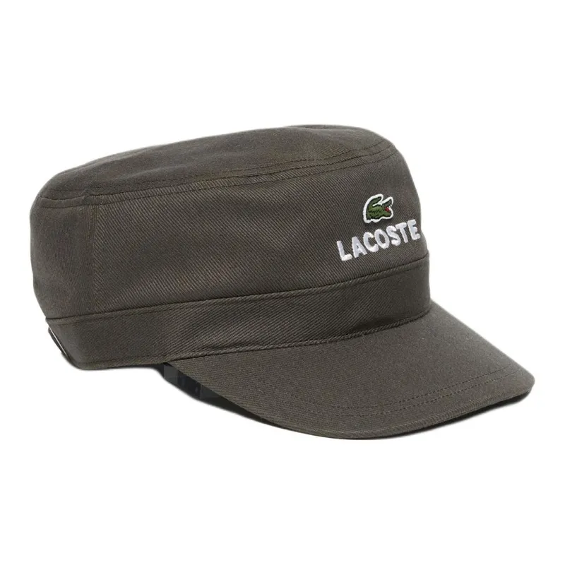 LACOSTE 100% Cotton Baseball Caps Unisex Khaki-1