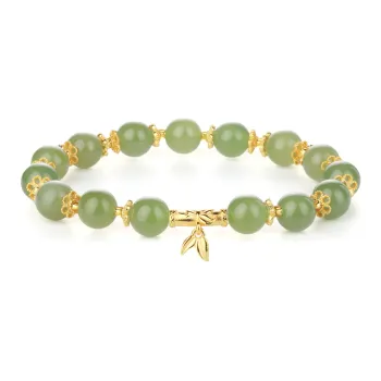 CHINA GOLD Bracelets Pale Greenish White Jade Women's