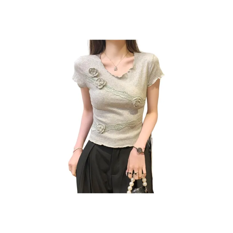 Flowers In Water T Shirt Women's-2