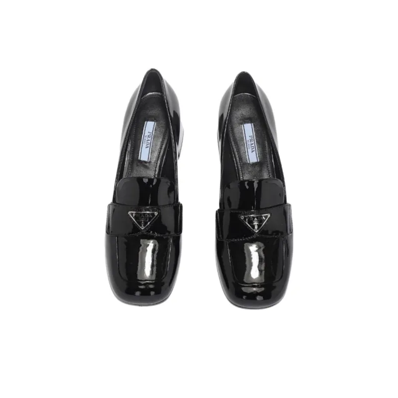 PRADA Chunky Heel High Heels 4.5cm Women's Black-3