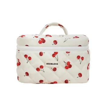 Gentle Welcome Cherry Whisper Makeup Bags Fashion Fruit Pattern Large Capacity Premium Feel