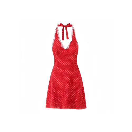 YGPRW Sleeveless Dresses Women's Red