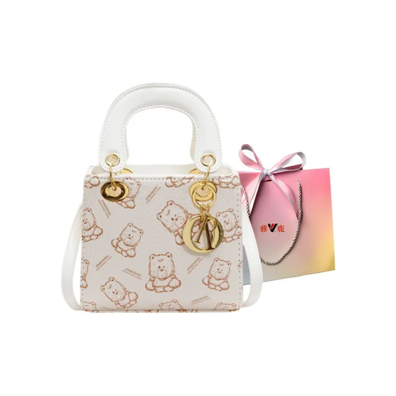 Yalu PU Handbag Regular Women's Black/Pink/Brown/Ecru-21