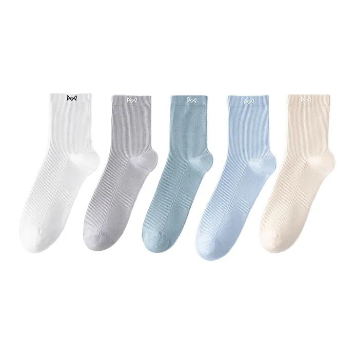 MIIOW Mid Calf Socks Women's 5 Pack-15