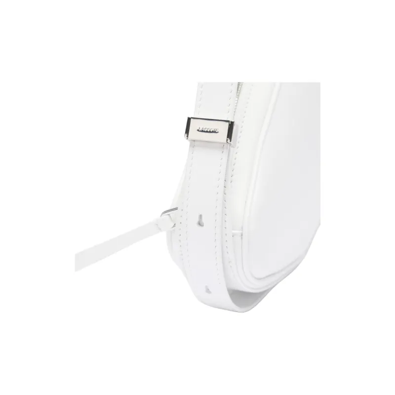 LACOSTE Cow Leather Shoulder Bag Unisex White-4