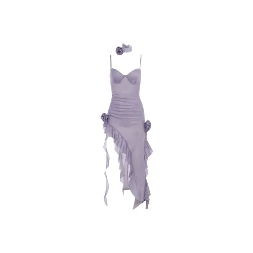 Mu Xiao Xin Slip Dresses Women's Purple