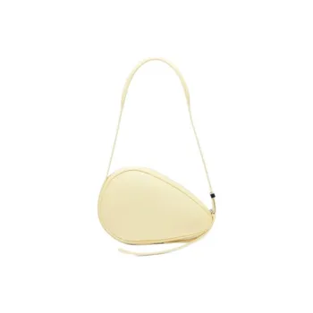 LACOSTE Leather Ball Racket Bag, Shoulder Bag Unisex Yellow