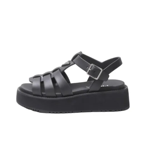 PRADA Roman Sandals 5.5cm Women's Black