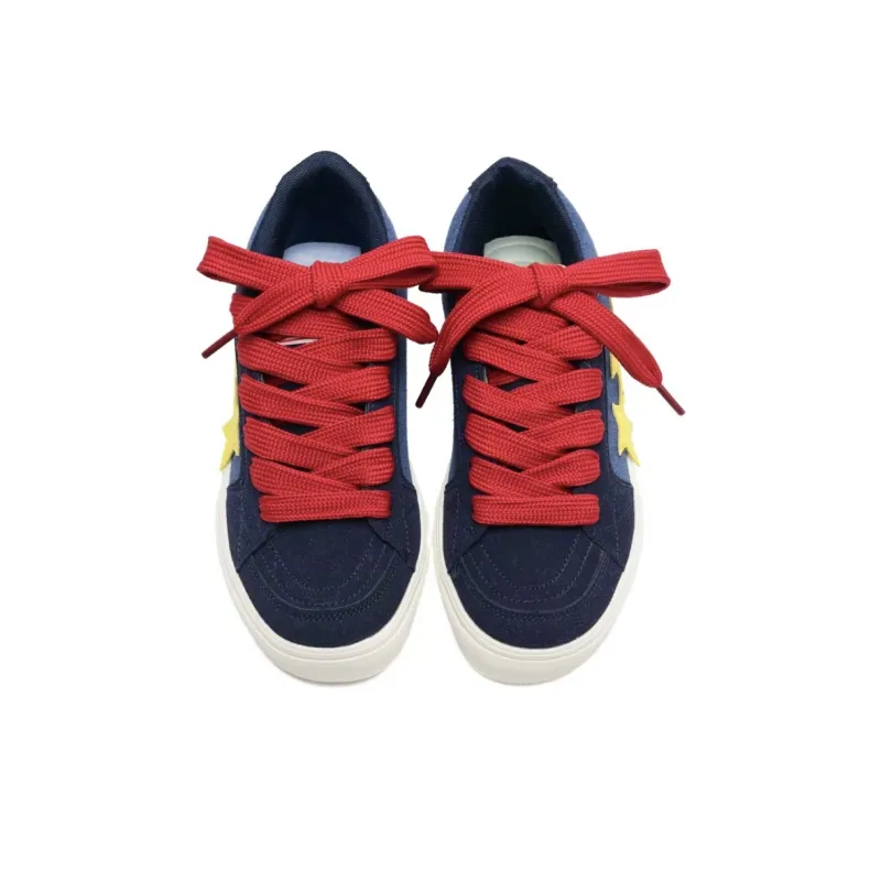 CHERRY&KALIKA Skateboard Shoes Women's Low Top Navy Blue-2