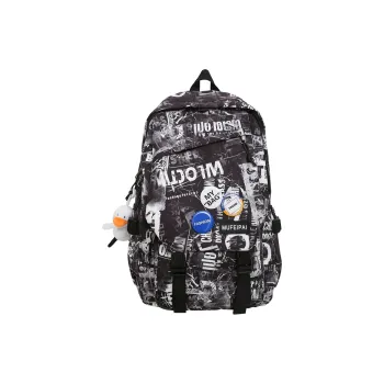 Kaka Tree Nylon Backpack Regular Unisex Gray/Black/White
