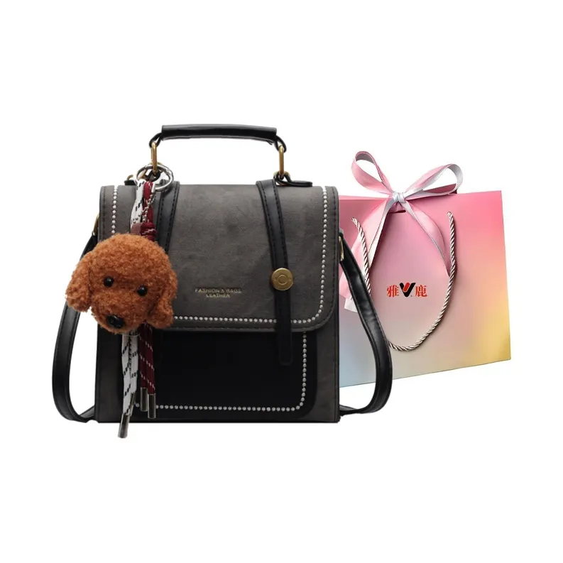 Yalu PU Backpack Regular Women's Yellow Brown/Ecru/Black/Coffee/Blue/Pink-0