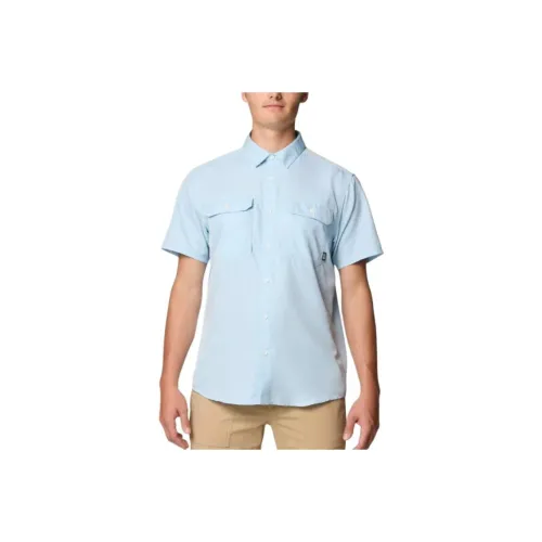 MOUNTAIN HARDWEAR Shirt Men's Blue Chambreaux Fabric