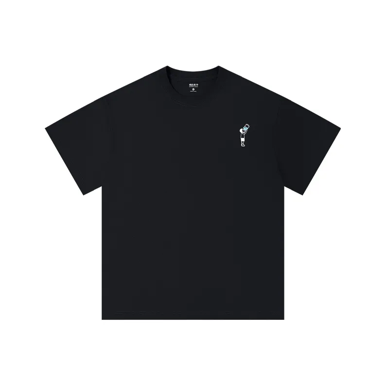 MIANDEMEIXUE Loose Fit Casual Inner Short Sleeved T Shirt Unisex Solid Color-95