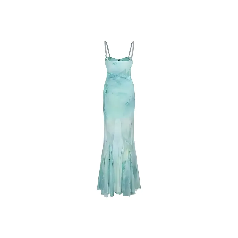GUOZHEN Slip Dresses Women's Green-1
