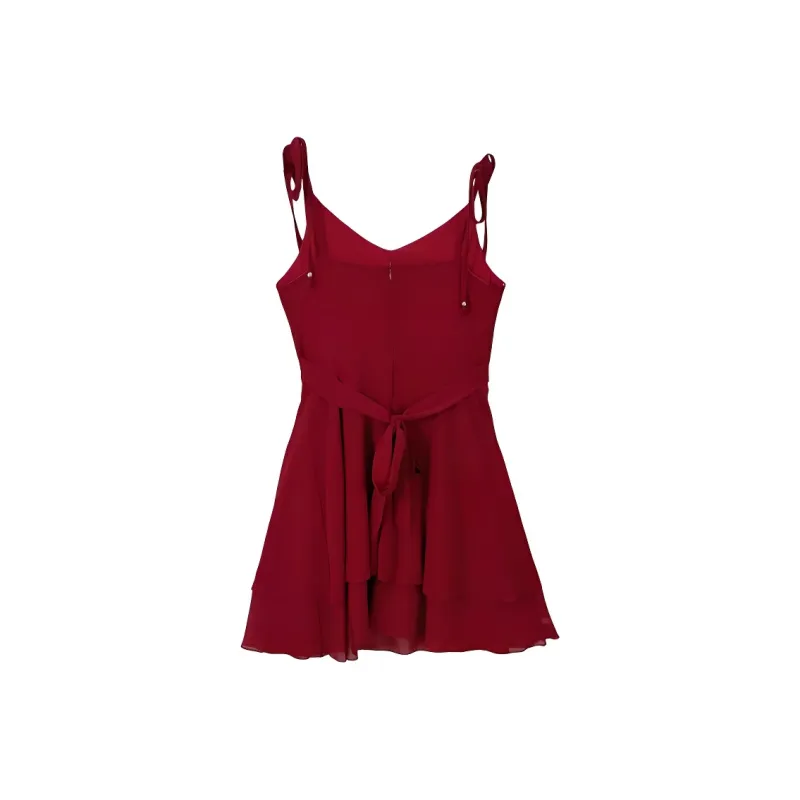 Dior Beauty Slip Dresses Women's Red-3