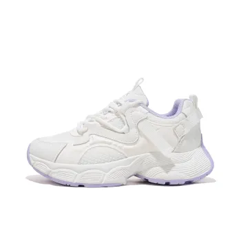 RENBEN Balance Lightweight Height Increasing Low Top Chunky Sneakers Women's White Purple