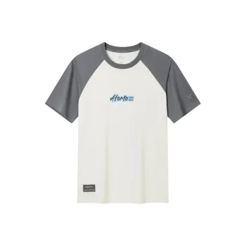 XTEP T Shirt Men's Cotton White/Downpour Gray