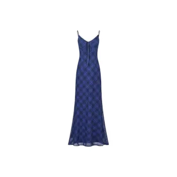 TIBINB Slip Dresses Women's Blue Camisole Dress