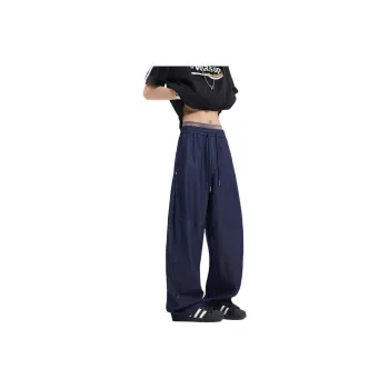 COPICVEN Casual Pants Unisex Denim Blue