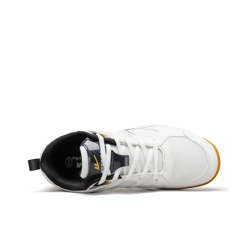 Warrior Cushioning, Slip Resistant, And Breathable Low Top Badminton Shoes Men's White-2