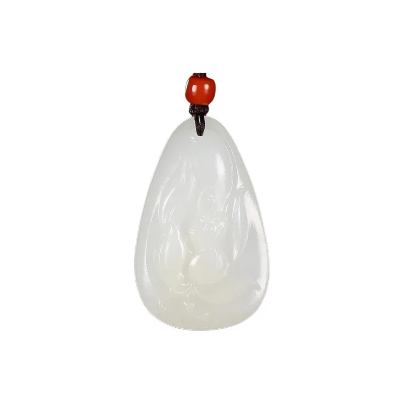 Enjoy Hetian Jade Pendants White Jade Unisex-0