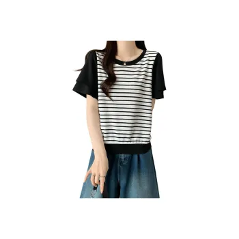 Flowers In Water Ruffle Sleeve T Shirt Women's