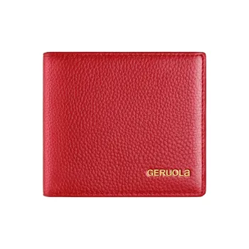 Gorora Top Grain Cow Leather Horizontal Wallet Regular Women's Multicolor