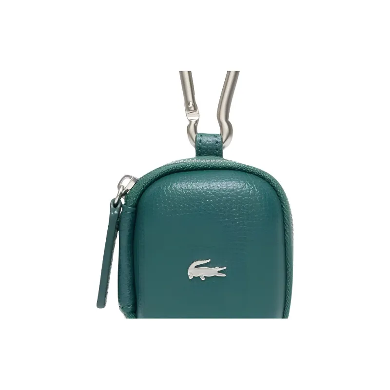 LACOSTE Cow Leather Earphone Case Unisex Green-4