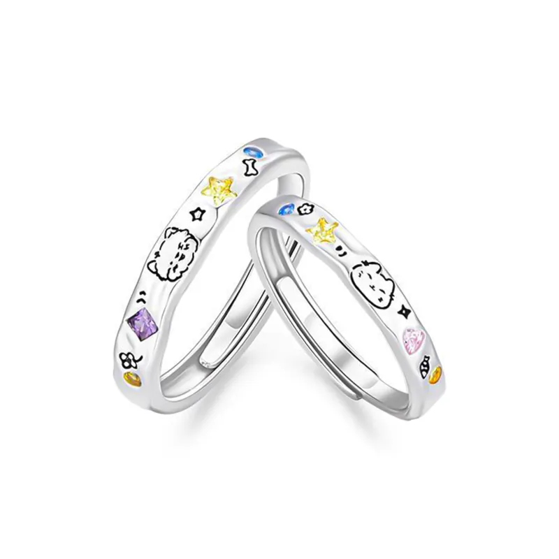 CARLHEIM S925 Silver Couple Rings Unisex-0
