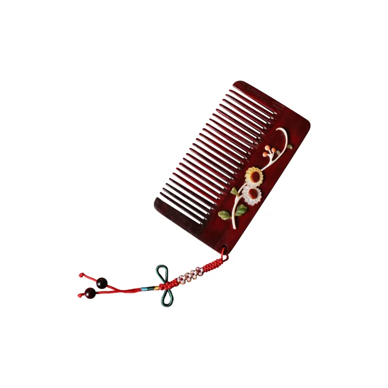 DALONG Small Leaf Red Sandalwood Wooden Comb Unisex-0