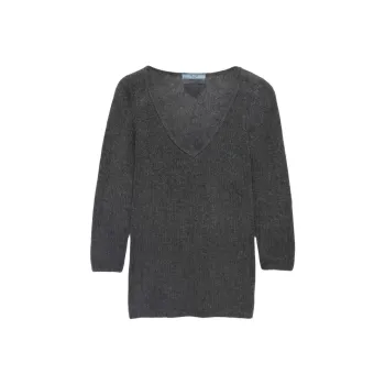 PRADA SS25 Cashmere Sweater Women's Gray